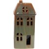 Clayre & Eef 6CE1797 Decoratie Huis LED Groen Porselein 7x6x15 cm