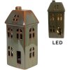 Clayre & Eef 6CE1797 Decoratie Huis LED Groen Porselein 7x6x15 cm