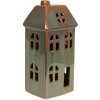 Clayre & Eef 6CE1797 Decoratie Huis LED Groen Porselein 7x6x15 cm