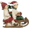 Clayre & Eef 6PR4182 Decoratie kinderen op slee 12x6x11 cm