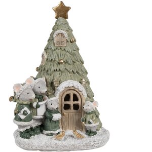Clayre & Eef 6PR4190 Decoratie Muizenfamilie LED...