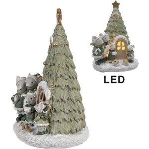 Clayre & Eef 6PR4190 Decoratie Muizenfamilie LED...