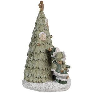 Clayre & Eef 6PR4190 Decoratie Muizenfamilie LED 12x10x17 cm