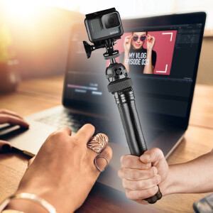 Mantona Gibbo Flex mini statief 30cm met balhoofd voor cameras en smartphones