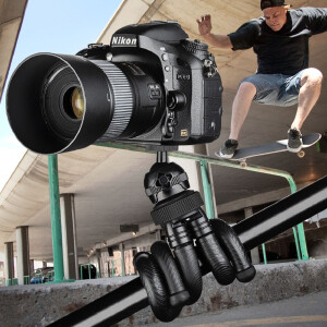 Mantona Gibbo Flex mini statief 30cm met balhoofd voor cameras en smartphones