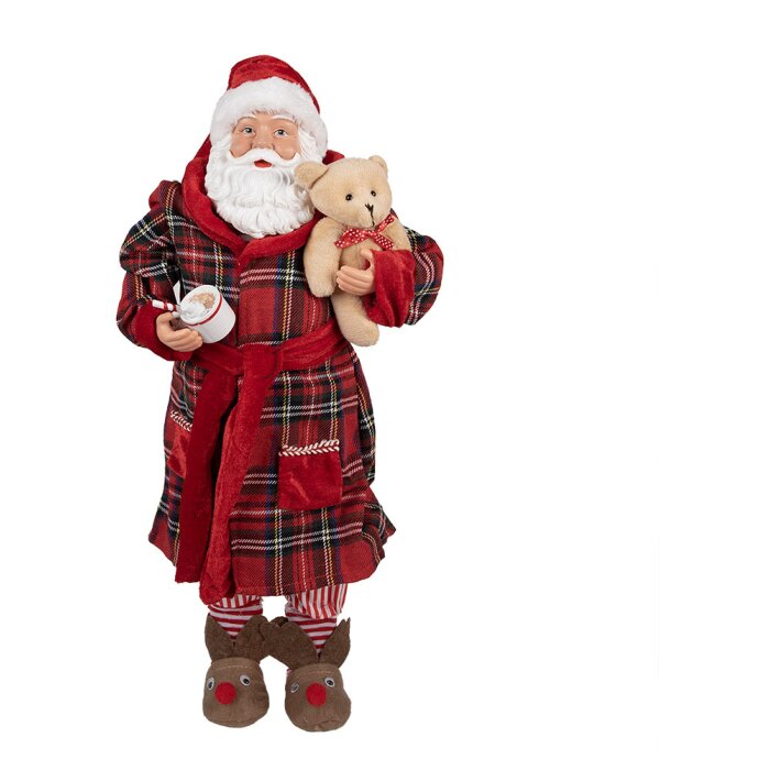 Clayre & Eef 65627 Decoratie Kerstman 27x13x50 cm