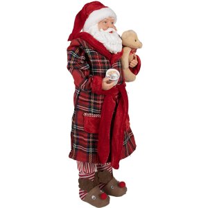 Clayre & Eef 65627 Decoratie Kerstman 27x13x50 cm