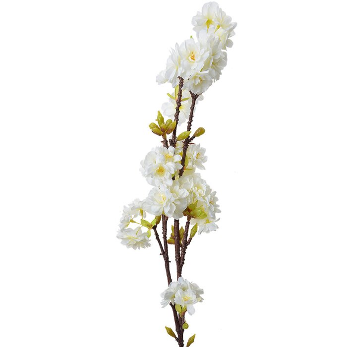 Clayre & Eef 5PL0093 Decoratieve Tak met Bloemen Wit 10x8x92 cm Kunststof