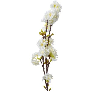 Clayre & Eef 5PL0093 Decoratieve Tak met Bloemen Wit 10x8x92 cm Kunststof