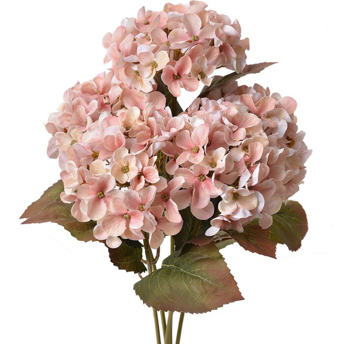 Clayre & Eef Kunstbloemen Hortensia Roze Groen 18x16x44 cm