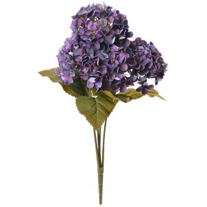 Clayre & Eef 6PL0304 Kunstbloem Hortensia paars groen 18x16x44 cm