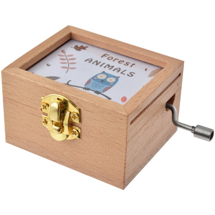 Clayre & Eef 65660 Muziekdoos 9x6x4 cm Bosdieren, Uil