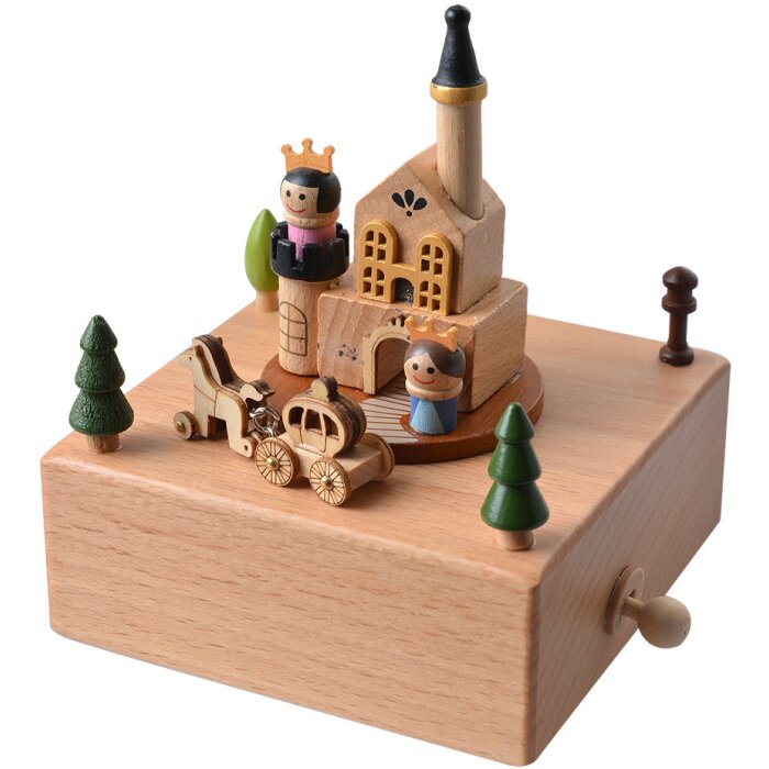 Clayre & Eef 65663 Muziekdoos 11x12x14 cm Kasteel