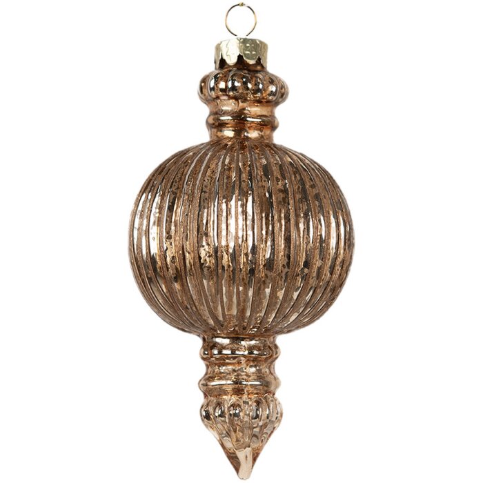 Clayre & Eef 6GL4623 Kerstbal Ø 7x14 cm