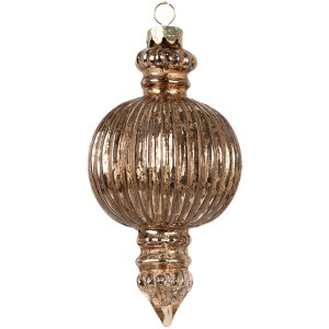 Clayre & Eef 6GL4623 Kerstbal Ø 7x14 cm