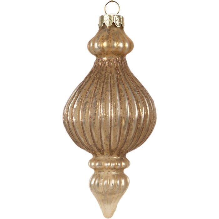 Clayre & Eef 6GL4624 Kerstbal Ø 7x14 cm