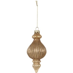 Clayre & Eef 6GL4624 Kerstbal Ø 7x14 cm