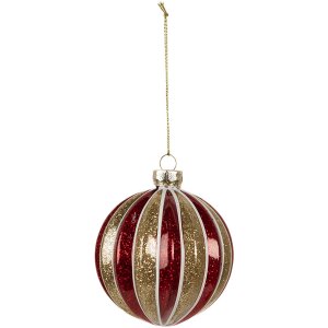 Clayre & Eef 6GL4626 Kerstbal Ø 8x8 cm