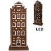 Clayre & Eef 5Y1251 LED Decoratie Huis Bruin Wit 31x16x75 cm Landelijke stijl