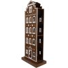 Clayre & Eef 5Y1251 LED Decoratie Huis Bruin Wit 31x16x75 cm Landelijke stijl