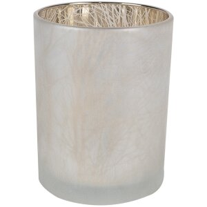Clayre & Eef 6GL4666 Theelichthouder Set van 3 Witgoud Ø 7/9/10 cm Glas