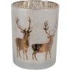 Clayre & Eef 6GL4666 Theelichthouder Set van 3 Witgoud Ø 7/9/10 cm Glas
