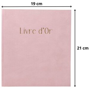 Exacompta gastenboek 388E 140 paginas gouden rand Skandi Nude 21x19 cm
