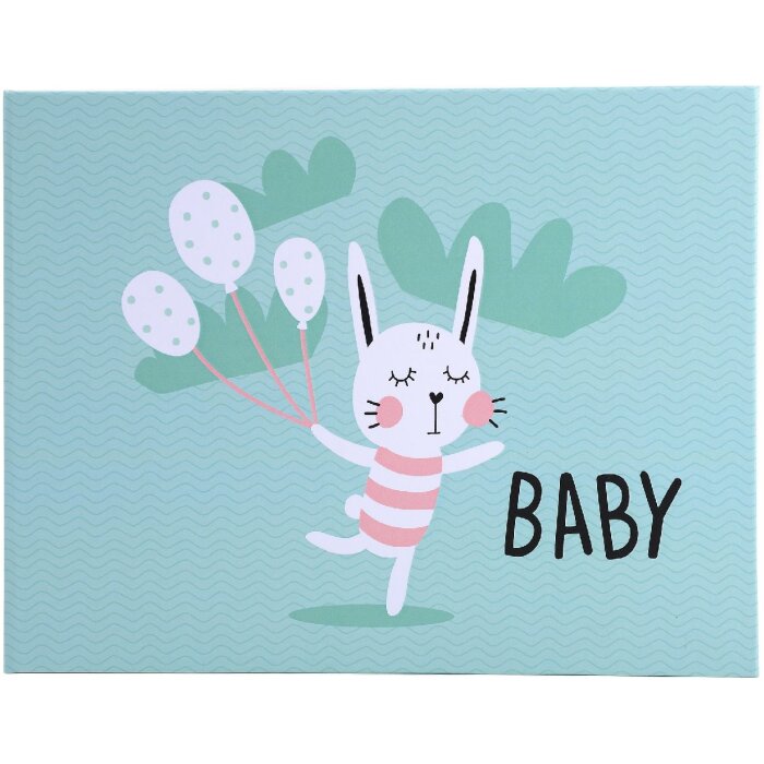 Exacompta fotoboek baby 30 paginas wit 28,5x22 cm groen pastel liggend formaat