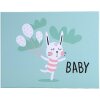 Exacompta fotoboek baby 30 paginas wit 28,5x22 cm groen pastel liggend formaat