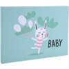 Exacompta fotoboek baby 30 paginas wit 28,5x22 cm groen pastel liggend formaat