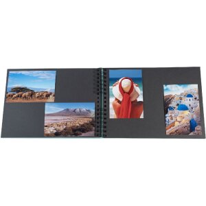 Exacompta spiraal fotoalbum MILANO Groen 32x22 cm 50 zwarte paginas 250g/m²