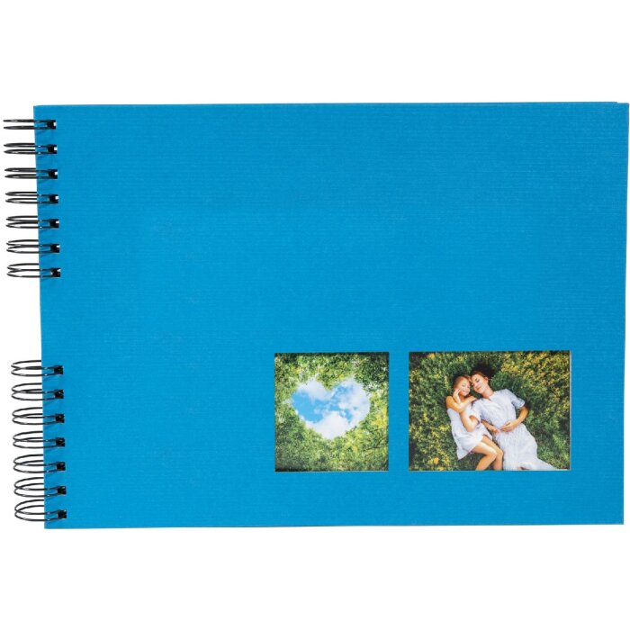 Exacompta spiraal fotoalbum MILANO Blauw 32x22 cm 50 zwarte paginas 250g/m²