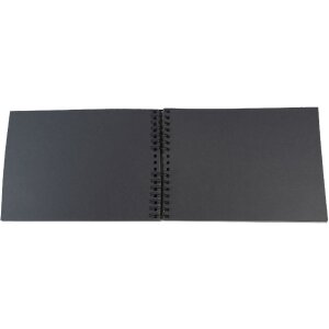 Exacompta spiraal fotoalbum MILANO 32x22 cm 50 zwarte paginas grijs
