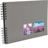 Exacompta spiraal fotoalbum MILANO 32x22 cm 50 zwarte paginas grijs