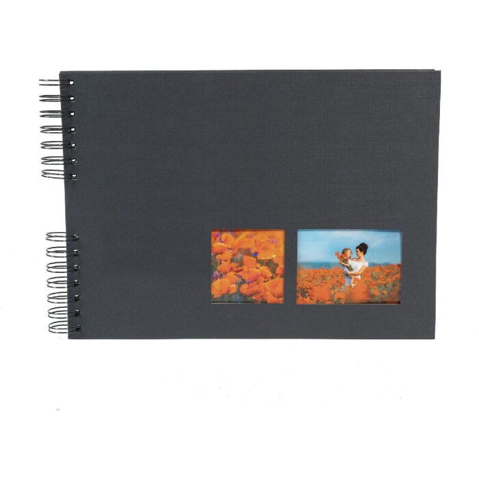 Exacompta spiraal fotoalbum MILANO 32x22 cm 50 paginas zwart voor scrapbooking