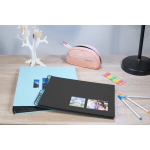 Exacompta spiraal fotoalbum MILANO 32x22 cm 50 paginas zwart voor scrapbooking