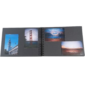 Exacompta spiraal fotoalbum MILANO 32x22 cm 50 paginas zwart voor scrapbooking