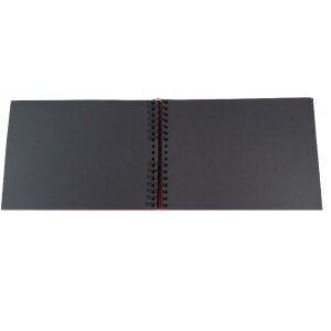 Exacompta spiraal fotoalbum MILANO 32x22cm 50 zwarte paginas voor 150 fotos