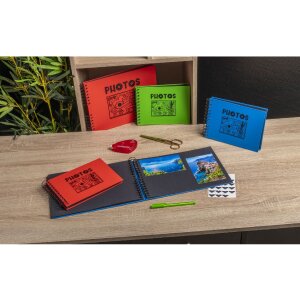Exacompta fotoalbum Musicart rood 50 zwarte paginas 23x16 cm spiraalband
