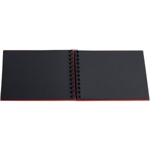 Exacompta fotoalbum Musicart rood 50 zwarte paginas 23x16 cm spiraalband