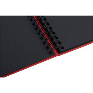Exacompta fotoalbum Musicart rood 50 zwarte paginas 23x16 cm spiraalband