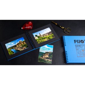 Exacompta fotoalbum spiraalbinding Musicart blauw 50 paginas voor 50 fotos 10x15 cm