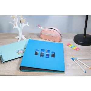 Exacompta fotoalbum MILANO 29x32 cm 60 paginas blauw