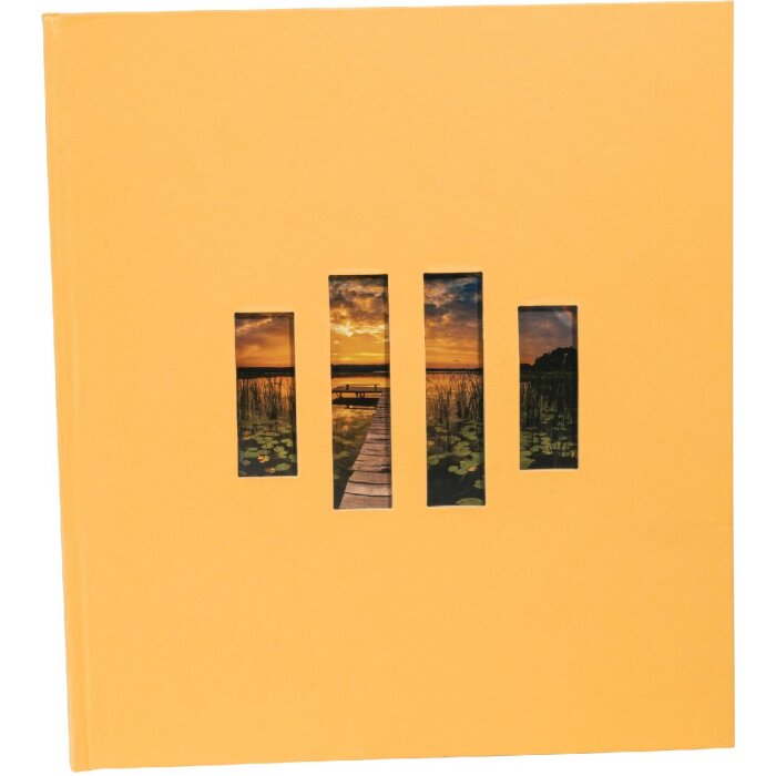 Exacompta fotoalbum MILANO 29x32 cm 60 zwarte paginas oranje