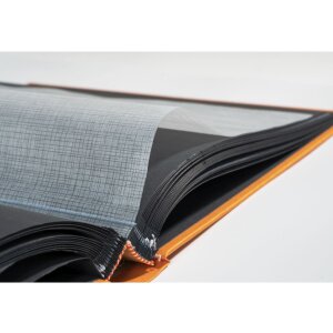 Exacompta fotoalbum MILANO 29x32 cm 60 zwarte paginas oranje