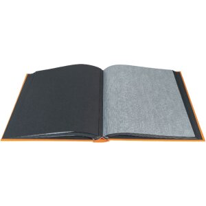 Exacompta fotoalbum MILANO 29x32 cm 60 zwarte paginas oranje