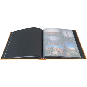 Exacompta fotoalbum MILANO 29x32 cm 60 zwarte paginas oranje