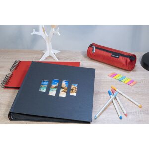 Exacompta fotoalbum MILANO 29x32 cm, 60 zwarte paginas - zwart