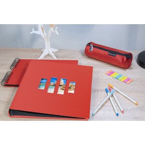 Exacompta fotoalbum MILANO 29x32 cm 60 zwarte paginas rood