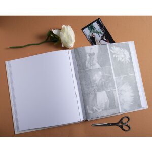 Exacompta fotoalbum 60 paginas 29x32cm ivoor kunstleer reliëf